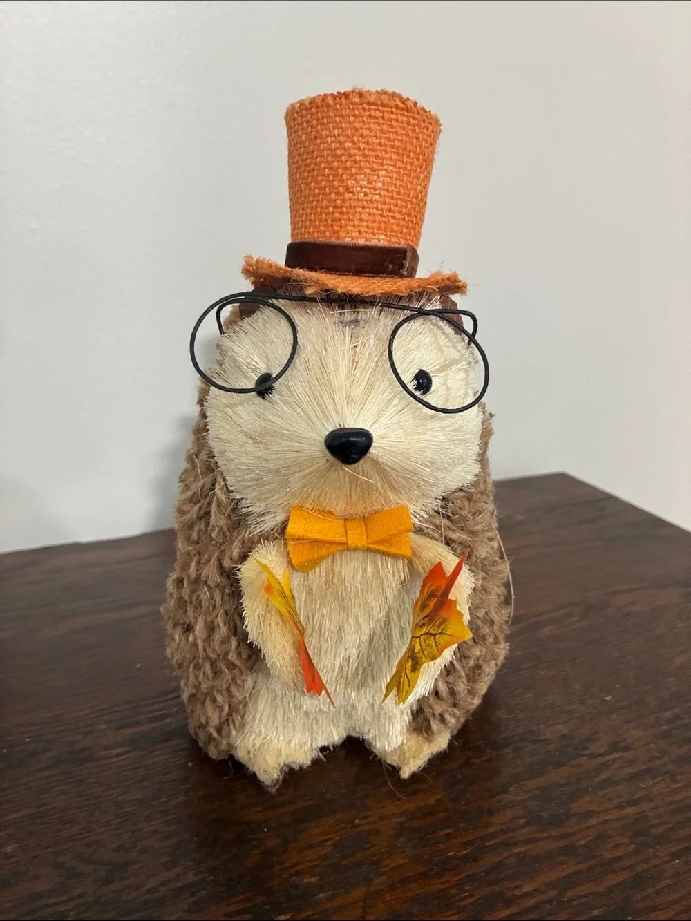 NWT- Fall Harvest- Faux Fur & Sisal Decorative Hedgehog 🦔